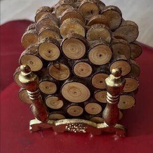 Vintage Enesco wood coaster set